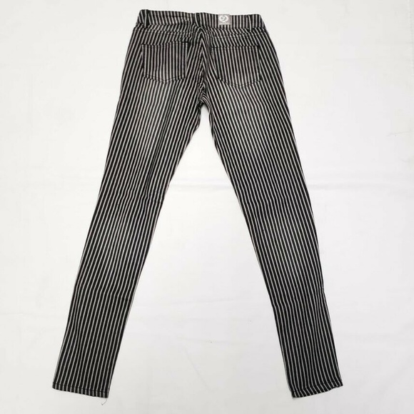 Free Culture Striped Skinny Jeans - Black/white - Picture 2 of 3